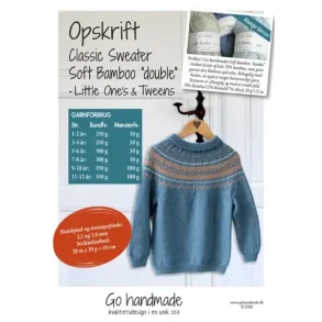 Go Handmade opskrift - Classic Sweater Soft Double - Little One's & Tweens (1 - 12 r) - Boys - DK